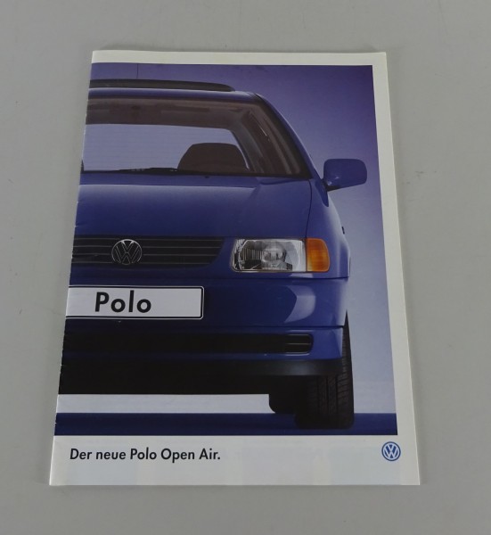 Prospekt / Broschüre VW Polo III Typ 6N Open Air Stand 01/1996