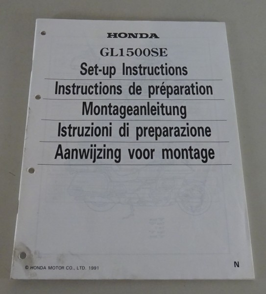 Montageanleitung / Set Up Manual Honda GL 1500 SE Stand 1991