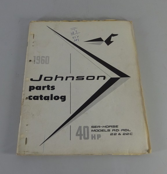 Teilekatalog OMC Johnson Outboards 40 PS Models Stand 1960