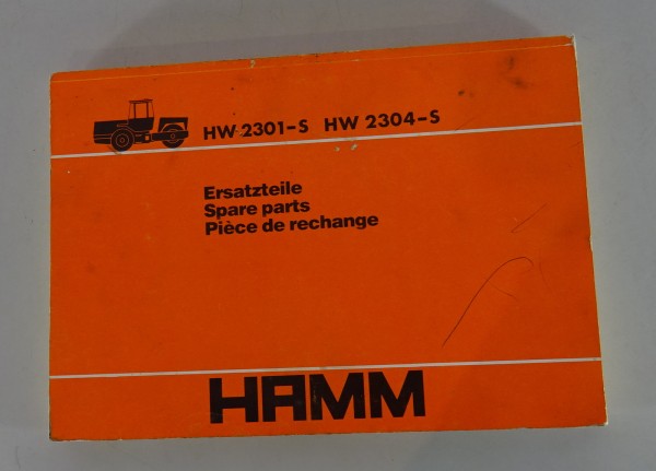 Teilekatalog / Parts list Hamm Walze HW 2301-S + 2304 S von 11/1984