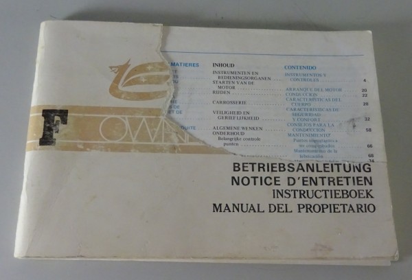 Owner's Manual / Handbook Toyota Celica Typ TA22 / RA2 from 1972