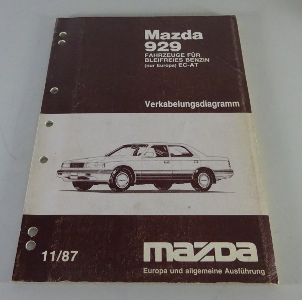 Werkstatthandbuch Nachtrag Mazda 929 / Elektrik EC-AT Stand 11/1987