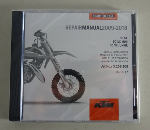 Werkstatthandbuch / Workshop Manual KTM 50 SX / KTM 50 SX MINI Bj. 2009-2018