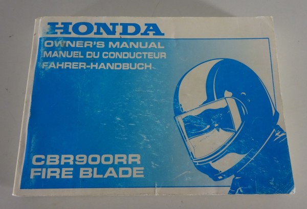 Betriebsanleitung / Handbuch Honda CBR 900 RR Fire Blade Stand 1995