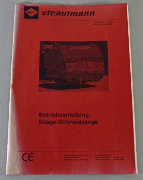 Betriebsanleitung BSL Strautmann Silage-Schneidzange Typ 230 - 235 Stand 12/1994