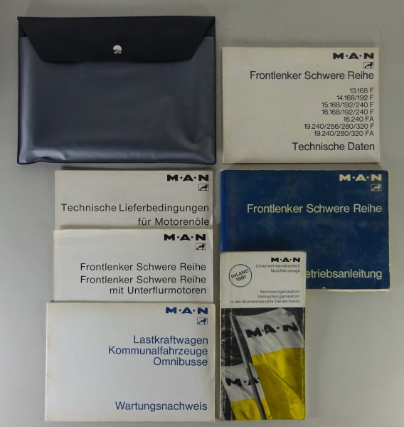 Bordmappe + Betriebsanleitung MAN Frontlenker Schwere Reihe Stand 1977