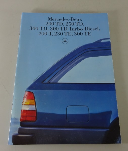Brochure Mercedes-Benz S124 T-Modell MOPF 0 Benzin & Diesel Stand 12/1986