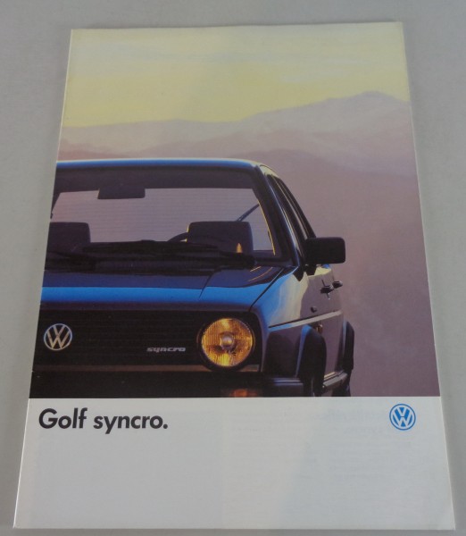 Brochure Volkswagen / VW Golf II Syncro à partir 01/1987