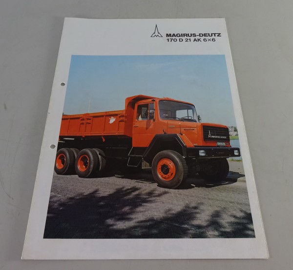 Prospekt Magirus-Deutz LKW 170 D 21 AK 6x6 Allrad-Kurzhauber Stand 9/1975