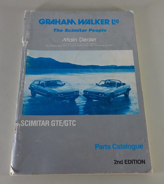 Parts Catalogue Reliant Scimitar 3,0l GTE + 3,0l GTC Convertable 1975 - 1980