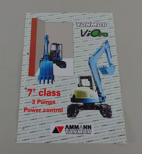 Prospect / Brochure Yanmar Compact excavator ViO 70 from 10/1997