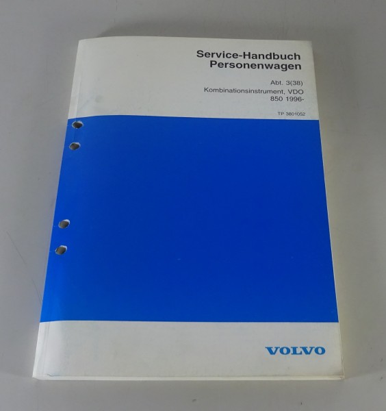 Werkstatthandbuch / Service Handbuch Volvo 850 Kombinationsinstrument VDO 1996