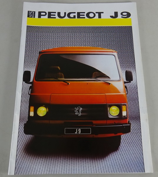 Prospekt / Broschüre Peugeot J9 Transporter Stand 1986