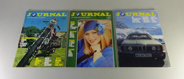 Magazin - BMW Journal 3 Hefte u. a. mit BMW 6er E24 / E9 3,5 CSL / E31 '1976