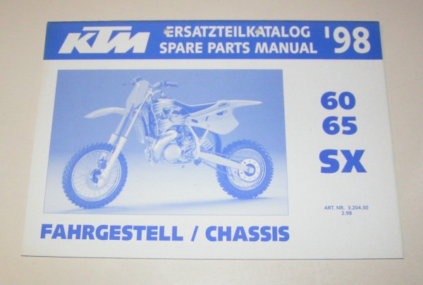 Teilekatalog Fahrgestell KTM 60 SX / 65 SX - Modelljahr 1998