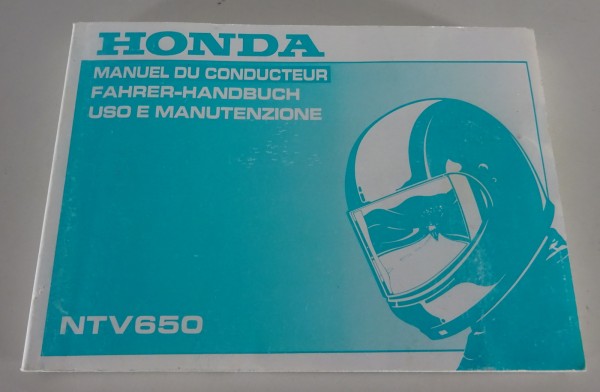 Betriebsanleitung / Uso e manutenzione Honda NTV 650 Stand 1992