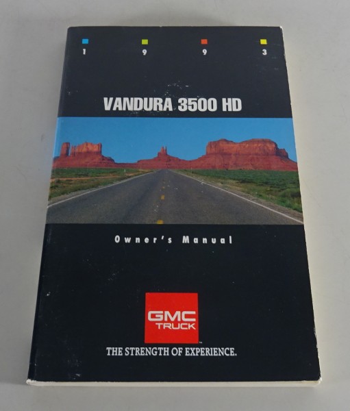 Owner´s Manual / Handbook GMC Vandura 3500 HD Stand 1993