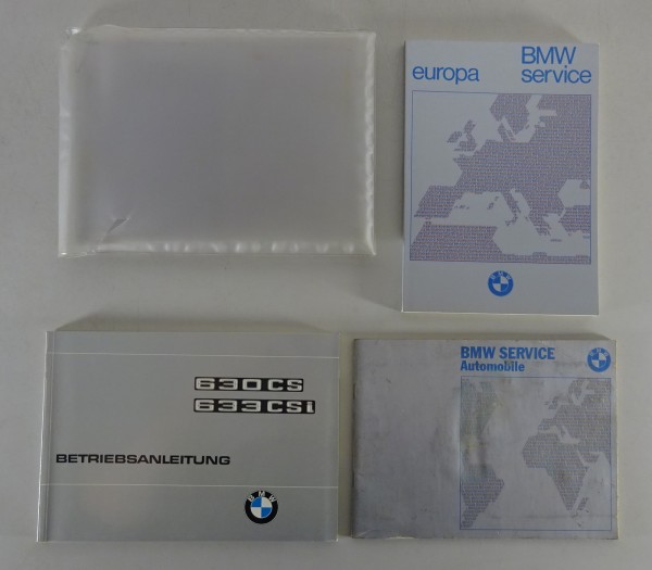 Bordmappe mit Betriebsanleitung 6er BMW E24 630 CS / 633 CSI Stand 11/1976