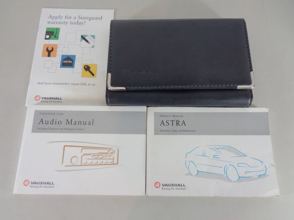 Owner's Manual + Wallet Vauxhall Astra Mk. 4 / Opel Astra G printed 08/2001