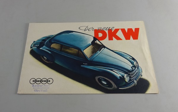 Faltprospekt / Prospekt DKW F89 Stand 1950