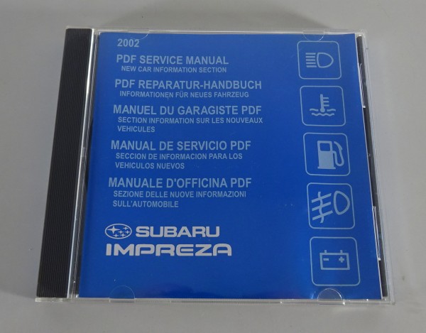 Werkstatthandbuch CD Subaru Impreza GD/GG Modelljahr 2002 Ausgabe 07/2001