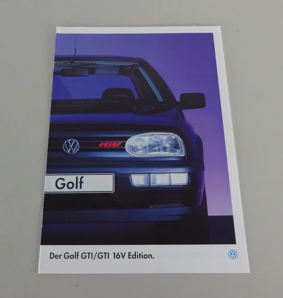 Prospekt / Broschüre VW Golf 3 / III GTI / GTI 16V Edition Stand 11/1994