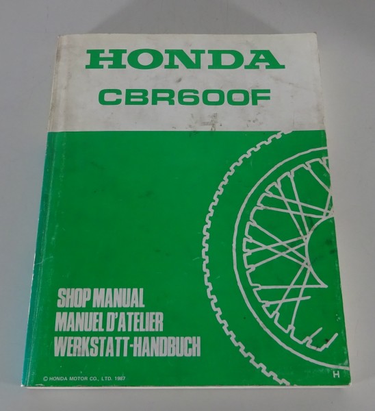 Werkstatthandbuch / Workshop Manual Honda CBR 600 F Typ PC 19 Stand 1987