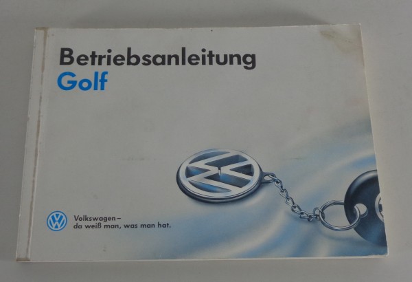 Betriebsanleitung / Handbuch / Bedienungsanleitung VW Golf 3 / III Stand 03/1992