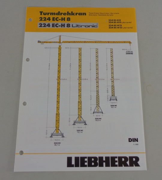 Datenblatt Liebherr Turmdrehkran 224 EC-H 8 Litronic von 10/2005