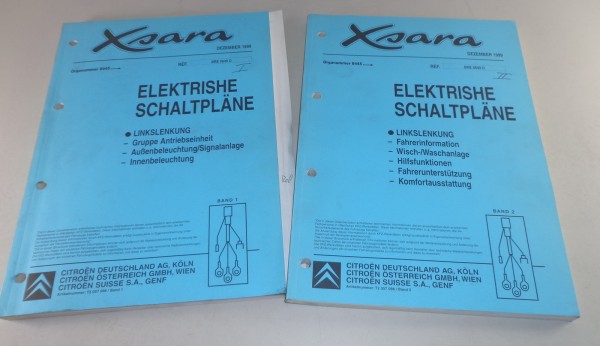 Werkstatthandbuch Elektrik elektrische Schaltpläne Citroen Xsara Stand 12/1999