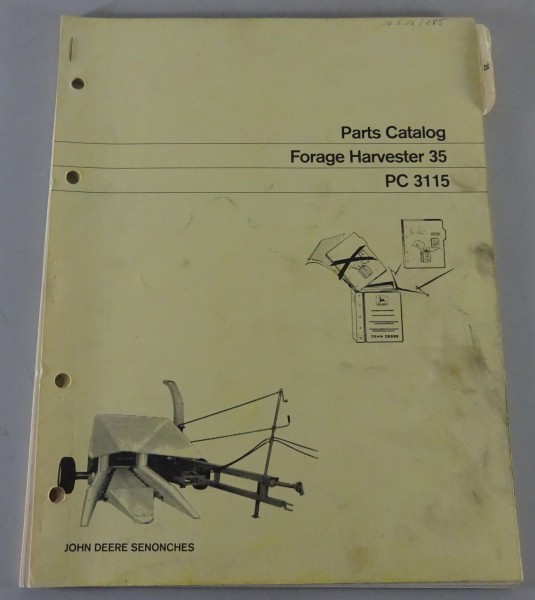 Teilekatalog / Parts Catalog John Deere Forage Harvester 35 Stand 05/1973