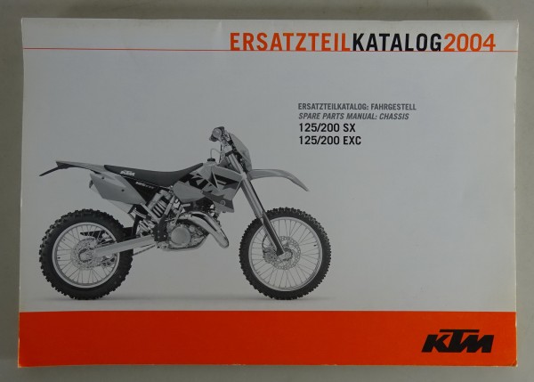 Teilekatalog Fahrgestell KTM 125 / 200 SX | 125 / 200 EXC Modelljahr 2004