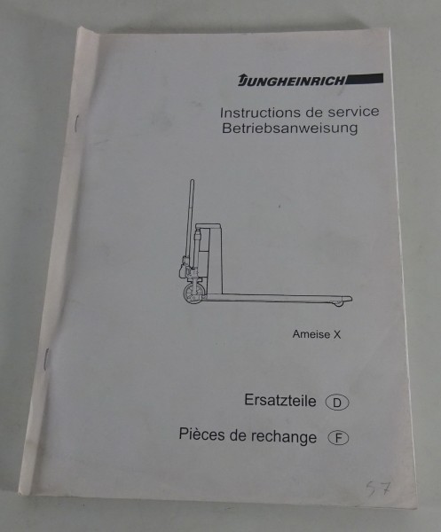 Betriebsanleitung Jungheinrich Palettengabel Ameise X Stand 09/1998