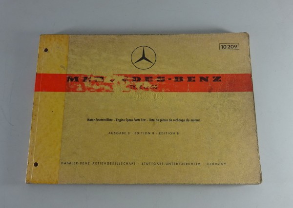 Teilekatalog Mercedes Benz Motor M110 in W114 W116 280 E CE S SE Stand 08/1972