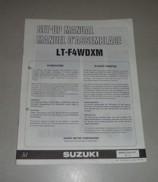 Montageanleitung / Set Up Manual Suzuki LT-F4 WDX Stand 10/1990