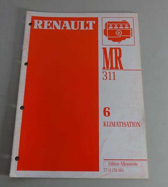 Werkstatthandbuch Nachtrag Renault Master I Typ FB30 Klimatisation Stand 1994