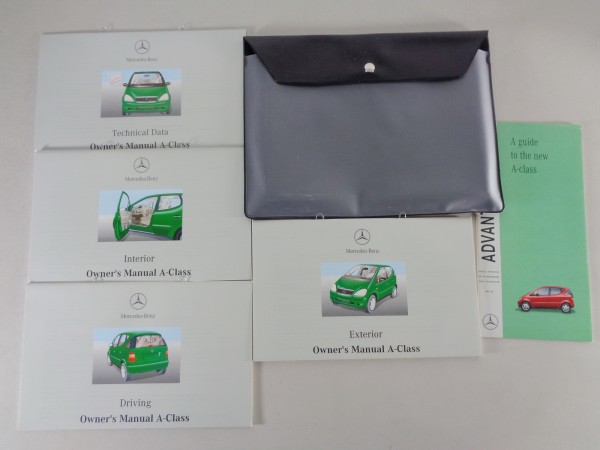 Owner's manual + Wallet Mercedes A-Class W168 A140, A160, A170 CDI printed 1997
