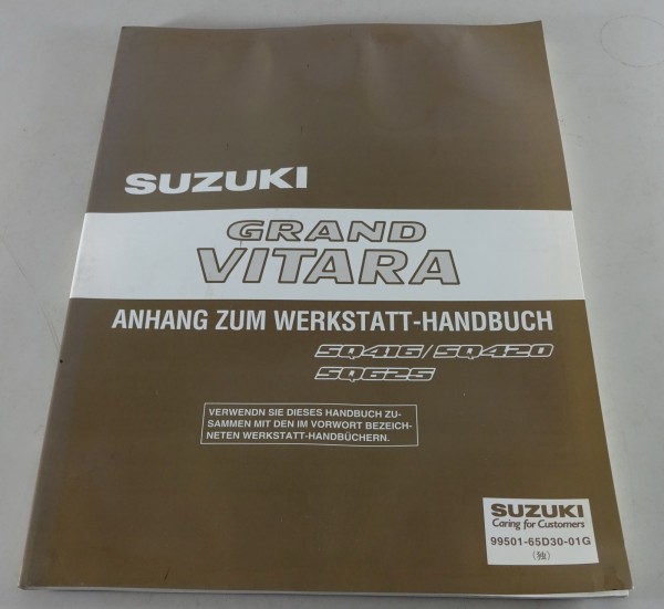 Werkstatthandbuch Nachtrag Suzuki Grand Vitara XL-7 SQ416 / SQ420 / SQ625 8/2001