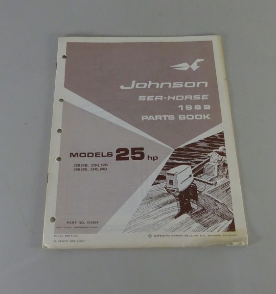 Teilekatalog OMC Johnson Outboards 25 PS Models von 1969