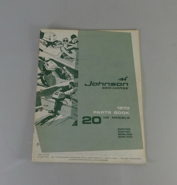 Teilekatalog OMC Johnson Outboards 20 PS Models Stand 1970