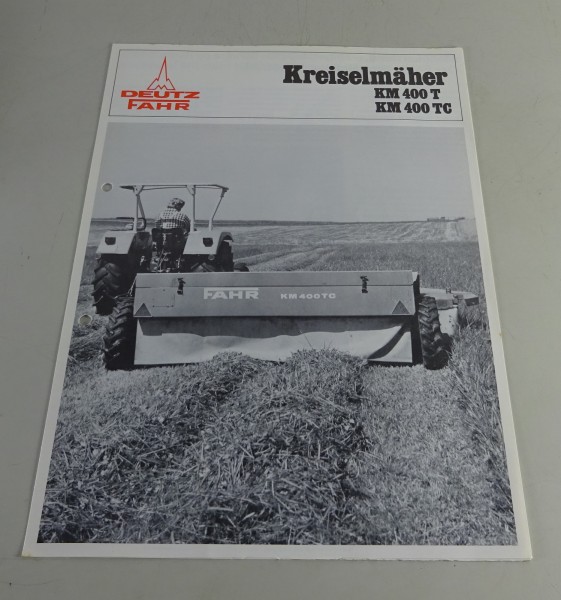 Prospekt / Broschüre Deutz-Fahr Kreiselmäher KM 400 T / KM 400 TC Stand 11/1979