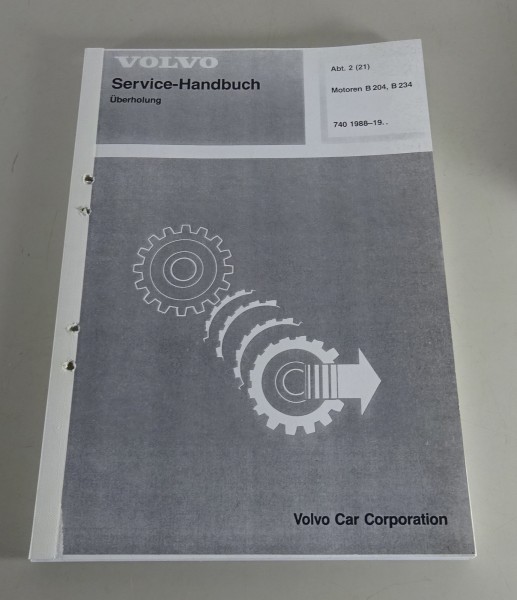 Werkstatthandbuch Volvo 740 Motoren B 204 / B 234 - Modelljahre 1988 / 1989