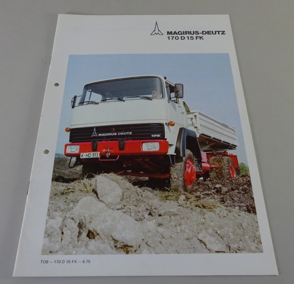 Prospekt Magirus-Deutz LKW 170 D 15 FK Frontlenker Pritsche Stand 06/1975