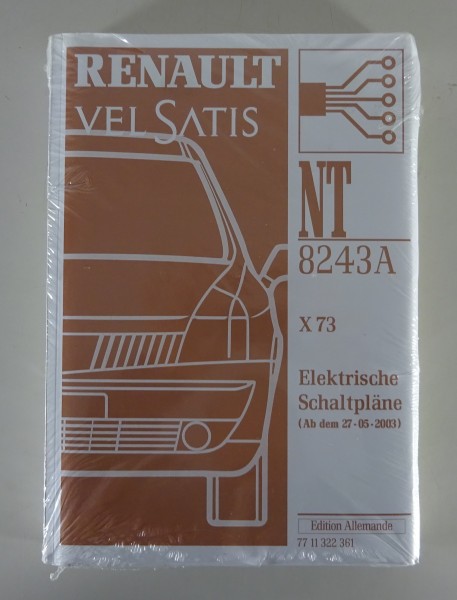 Werkstatthandbuch Elektrik / Schaltpläne Renault Vel Satis Stand 05/2003