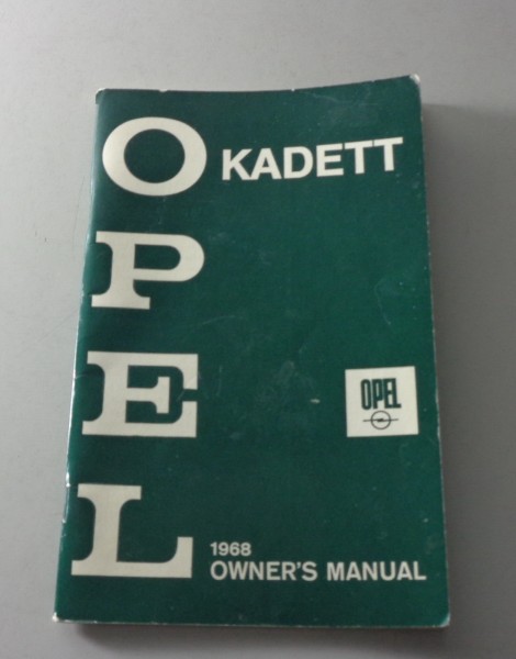 Owner´s Manual / Handbook Opel Kadett B inkl. Rallye von 1968