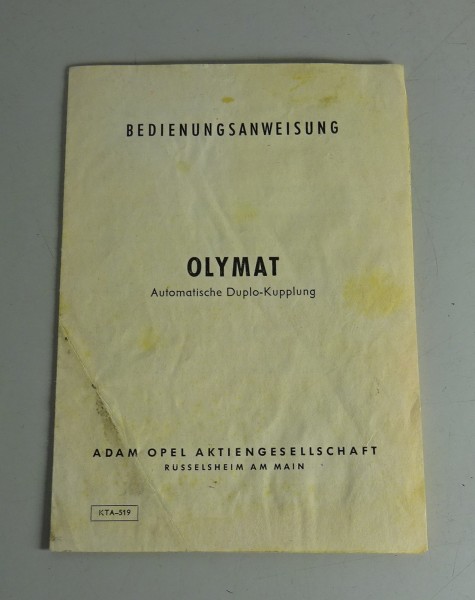 Betriebsanleitung / Handbuch Opel Senator A1 + Monza A1 Stand 06/1961
