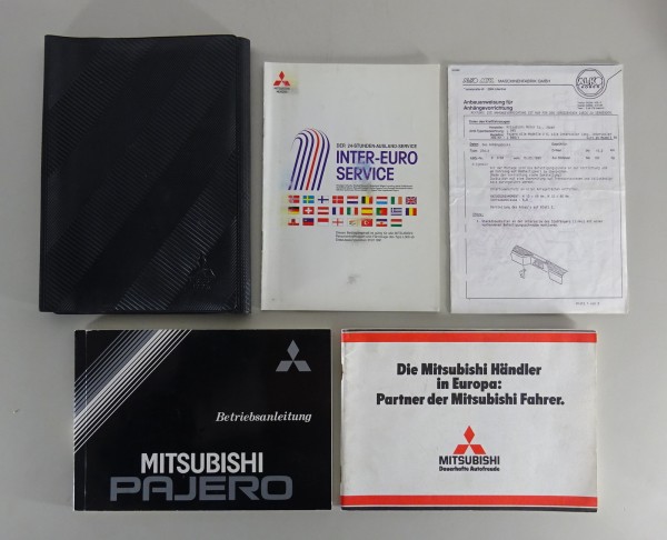 Bordmappe + Betriebsanleitung / Handbuch Mitsubishi Pajero L040 Stand 1989