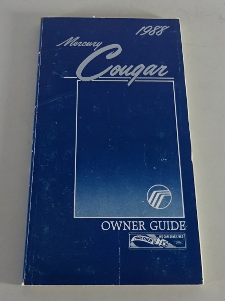 Owner´s Manual / Handbook Mercury Cougar Stand 1988