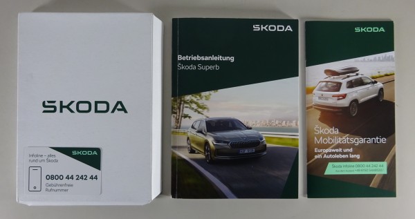 Bordmappe + Betriebsanleitung / Handbuch Skoda Superb IV / Typ 3Y Stand 03/2024