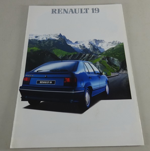 Prospekt / Broschüre Renault R19 TR / GTS / TXE Stand 07/1989